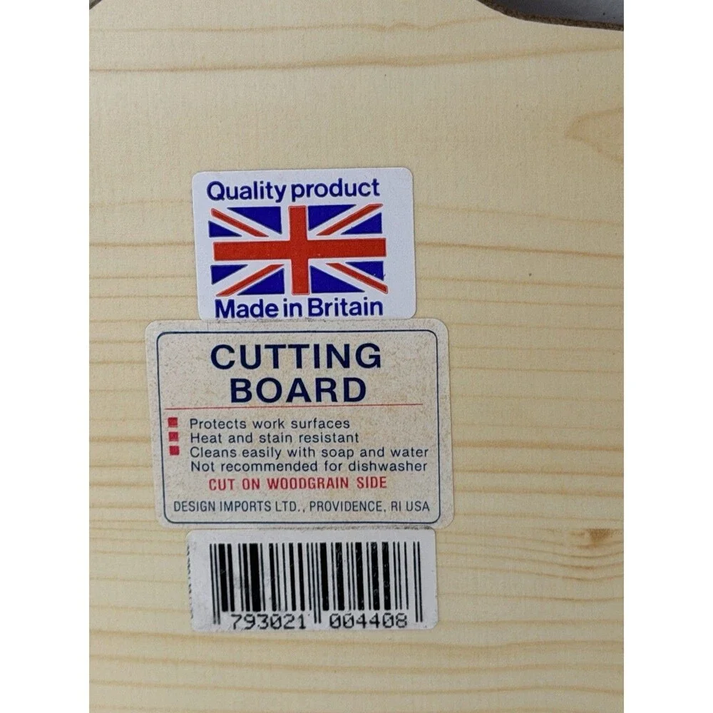 Vintage Charmaine Williamson Cheese Onion Cutting Board Made in Britain Kitchen